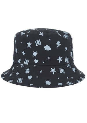 White Reverse Bucket Hat