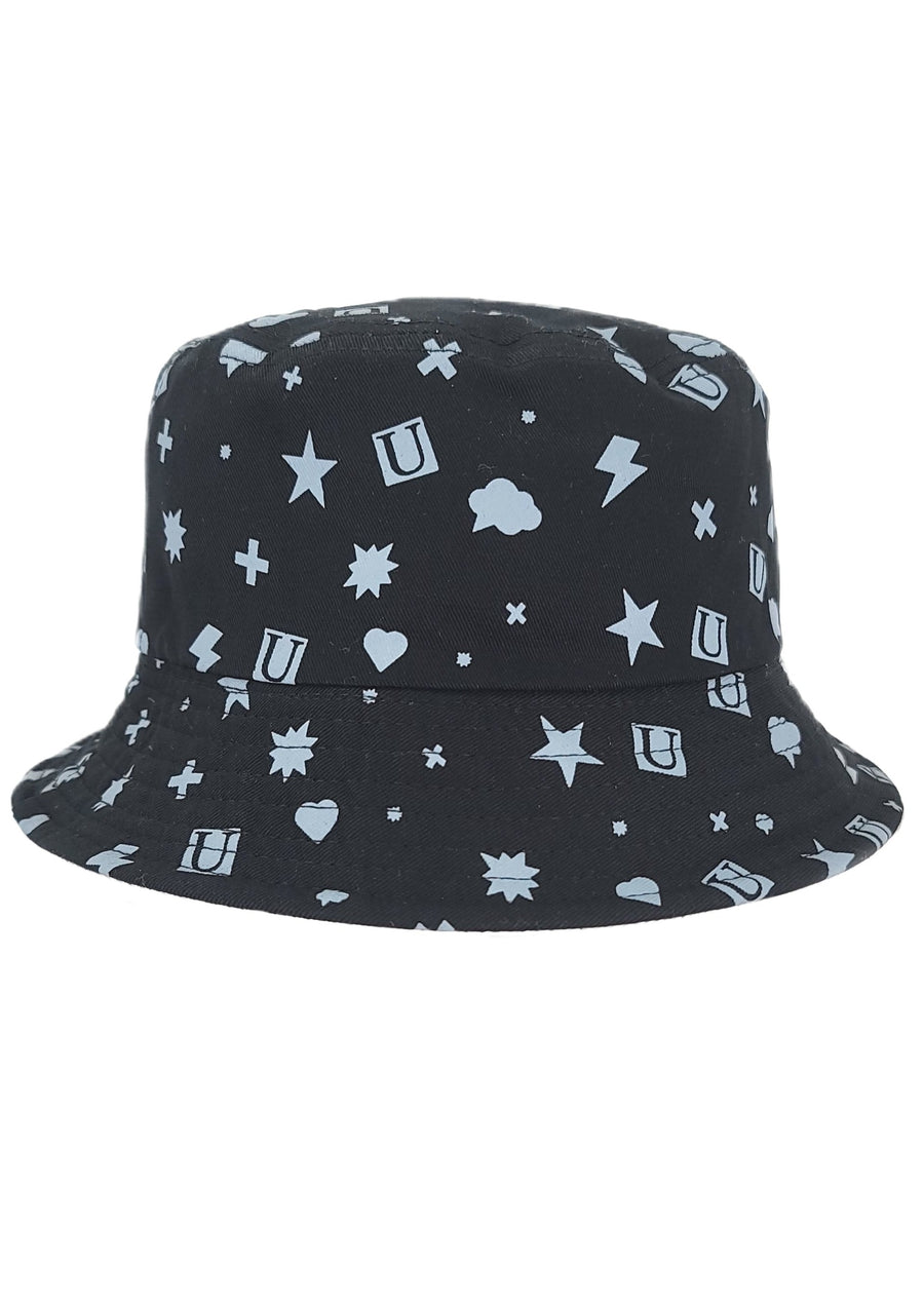 White Reverse Bucket Hat